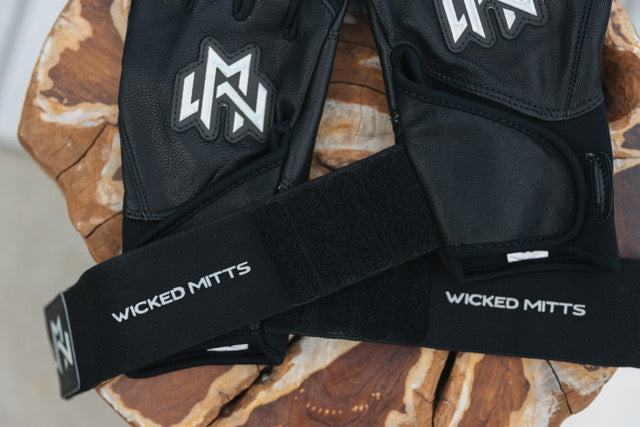 Wicked Mitts Batting Gloves - Long Cuff (Black)