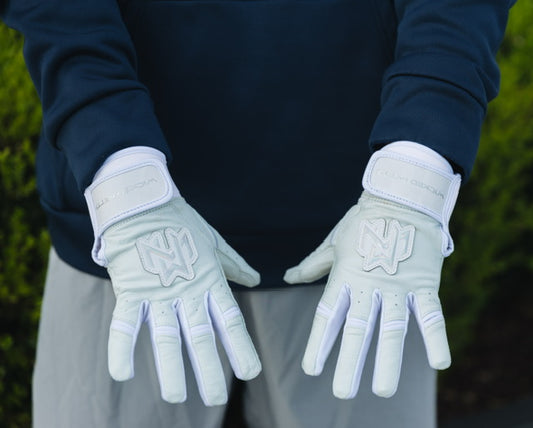 Wicked Mitts Batting Gloves - Short Cuff (White)